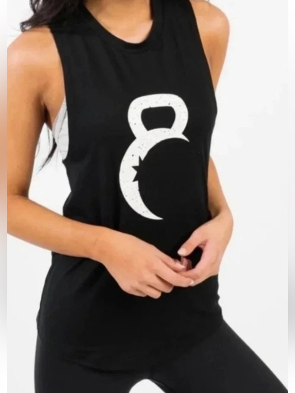 Zyia Active Womens Kettle Moon Black Tank Top Sz XXL